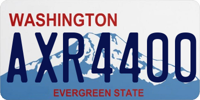WA license plate AXR4400