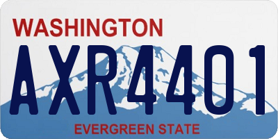 WA license plate AXR4401
