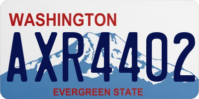 WA license plate AXR4402