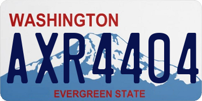 WA license plate AXR4404