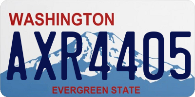 WA license plate AXR4405