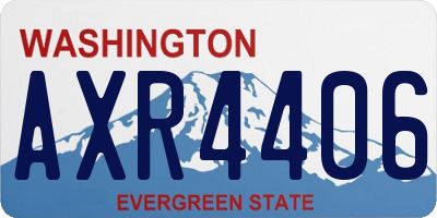 WA license plate AXR4406
