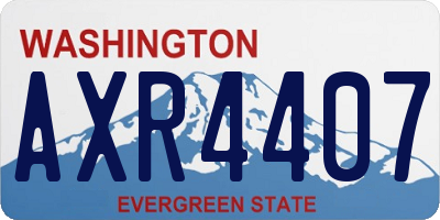 WA license plate AXR4407