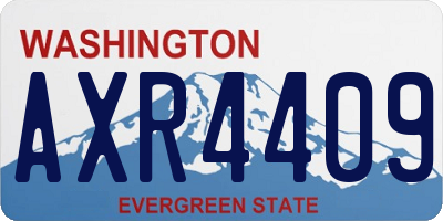 WA license plate AXR4409