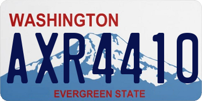 WA license plate AXR4410