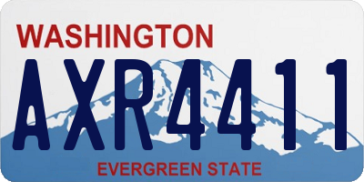 WA license plate AXR4411