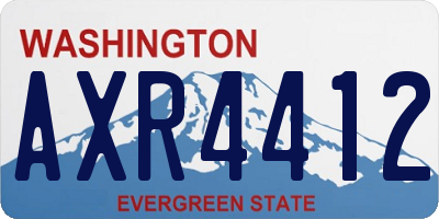 WA license plate AXR4412