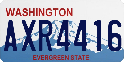 WA license plate AXR4416