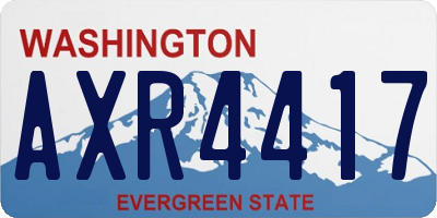WA license plate AXR4417