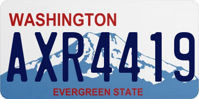 WA license plate AXR4419