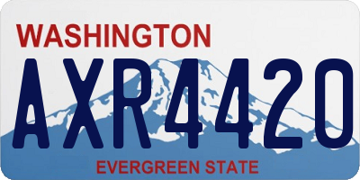 WA license plate AXR4420