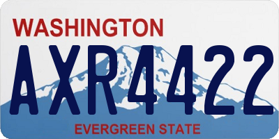 WA license plate AXR4422