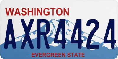 WA license plate AXR4424