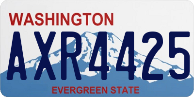 WA license plate AXR4425
