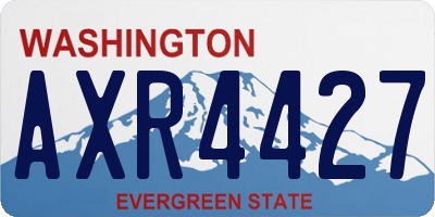 WA license plate AXR4427