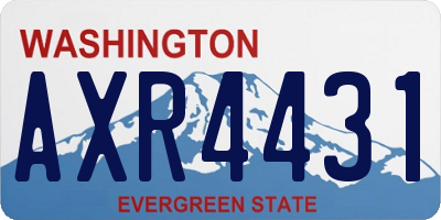 WA license plate AXR4431