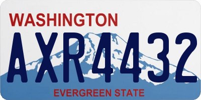WA license plate AXR4432