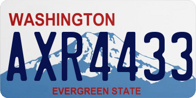 WA license plate AXR4433