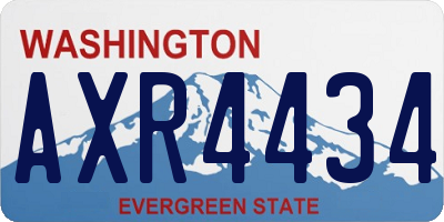 WA license plate AXR4434