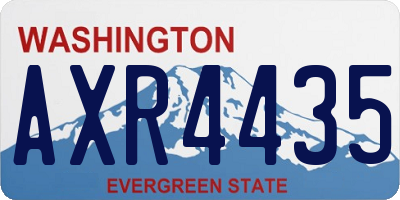 WA license plate AXR4435