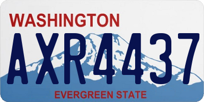 WA license plate AXR4437