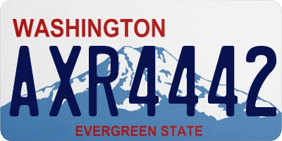WA license plate AXR4442