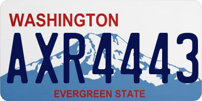 WA license plate AXR4443