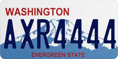 WA license plate AXR4444