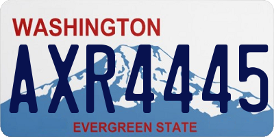 WA license plate AXR4445