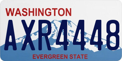 WA license plate AXR4448