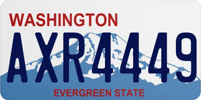 WA license plate AXR4449