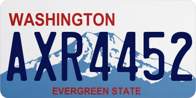 WA license plate AXR4452