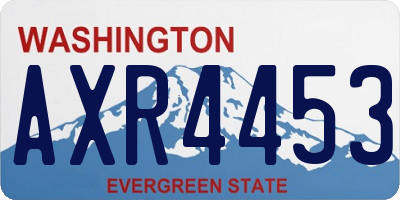 WA license plate AXR4453