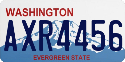 WA license plate AXR4456