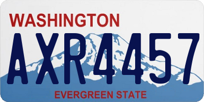 WA license plate AXR4457