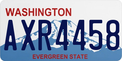 WA license plate AXR4458