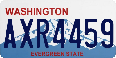 WA license plate AXR4459