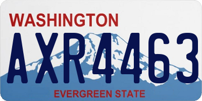 WA license plate AXR4463