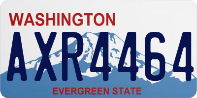 WA license plate AXR4464