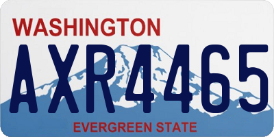 WA license plate AXR4465