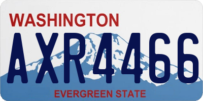WA license plate AXR4466