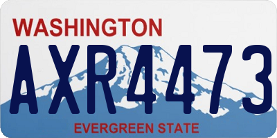 WA license plate AXR4473