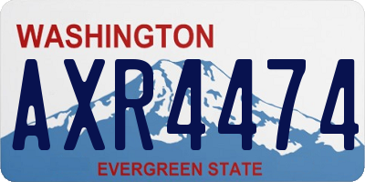 WA license plate AXR4474