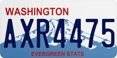 WA license plate AXR4475