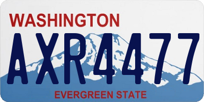 WA license plate AXR4477
