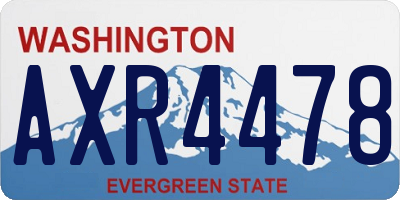 WA license plate AXR4478