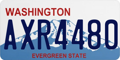 WA license plate AXR4480