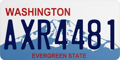 WA license plate AXR4481