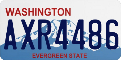 WA license plate AXR4486
