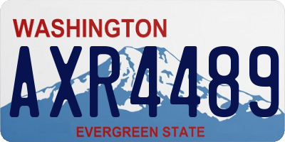 WA license plate AXR4489